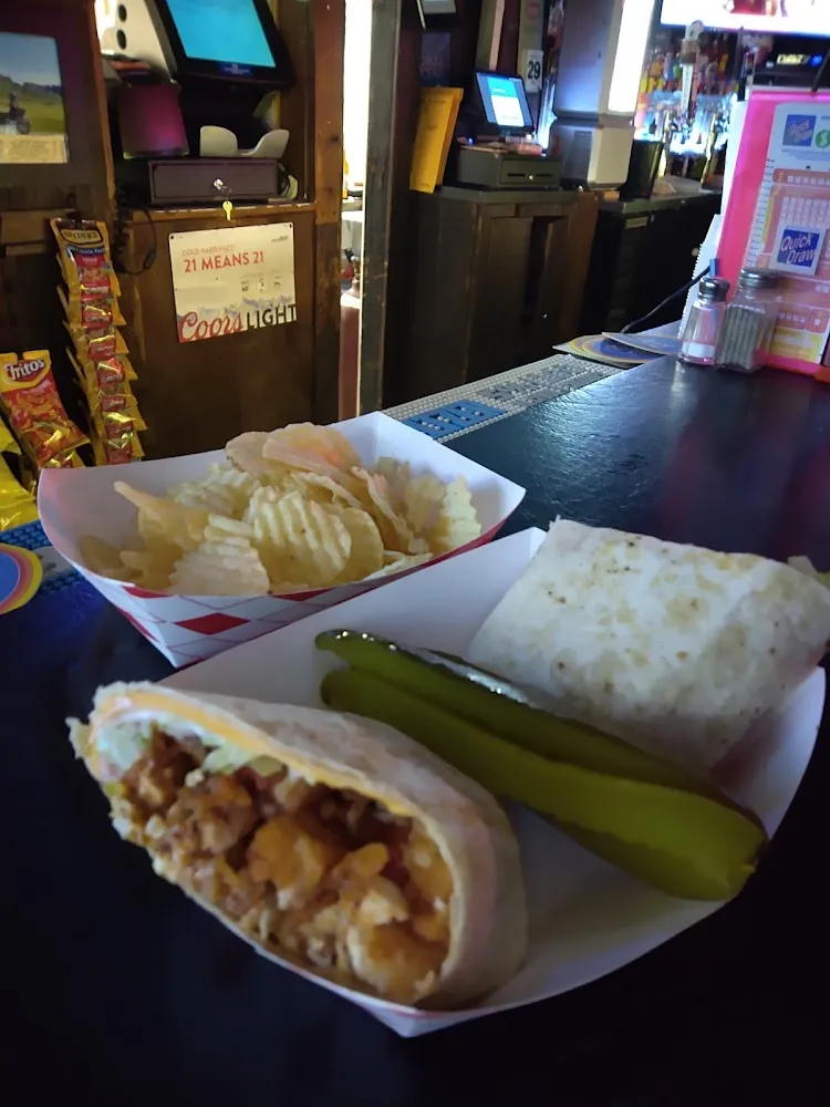 Chicken Finger Taco Wrap and Chips